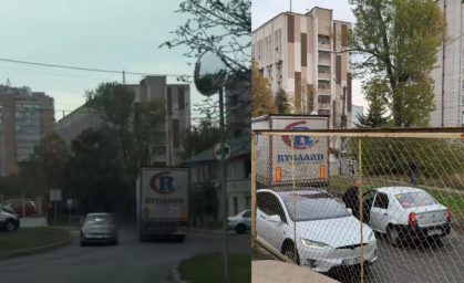 У Дніпрі фура застрягла у забороненій зоні, заблокувавши рух