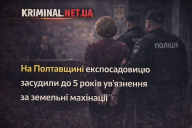 На Полтавщині експосадовицю засудили до 5 років ув&rsquo;язнення за земельні махінації
