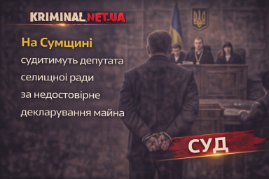 На Сумщині судитимуть депутата селищної ради за недостовірне декларування майна