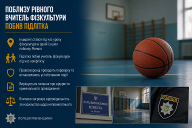 Поблизу Рівного вчитель фізкультури побив 16-річного учня Поблизу Рівного вчитель фізкультури побив 16-річного учня
