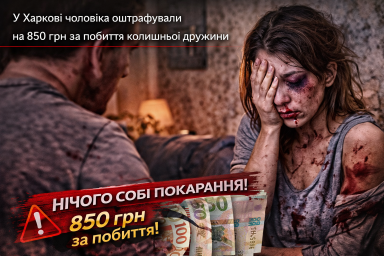 У Харкові чоловіка оштрафували на 850 грн за побиття колишньої дружини