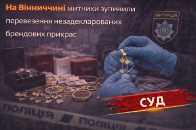 На Вінниччині митники зупинили перевезення незадекларованих брендових прикрас