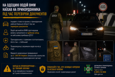 На Одещині водій BMW наїхав на прикордонника під час перевірки документів