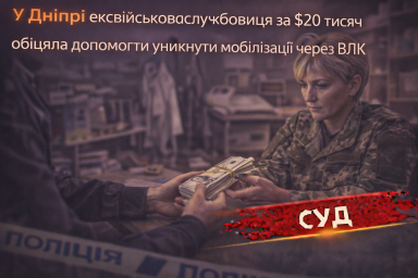 У Дніпрі ексвійськовослужбовиця за $20 тисяч обіцяла допомогти уникнути мобілізації через ВЛК