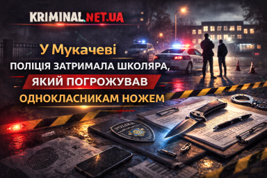 У Мукачеві поліція затримала школяра, який погрожував однокласникам ножем