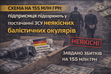 Схема на 155 млн грн: підприємця підозрюють у постачанні ЗСУ неякісних балістичних окулярів