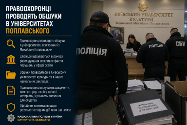 Правоохоронці проводять обшуки в університетах Поплавського